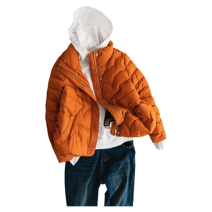 
Jonita Women's 2026 Winter New 90 White Duck Down Lightweight Small Stand Collar Short Down Jacket