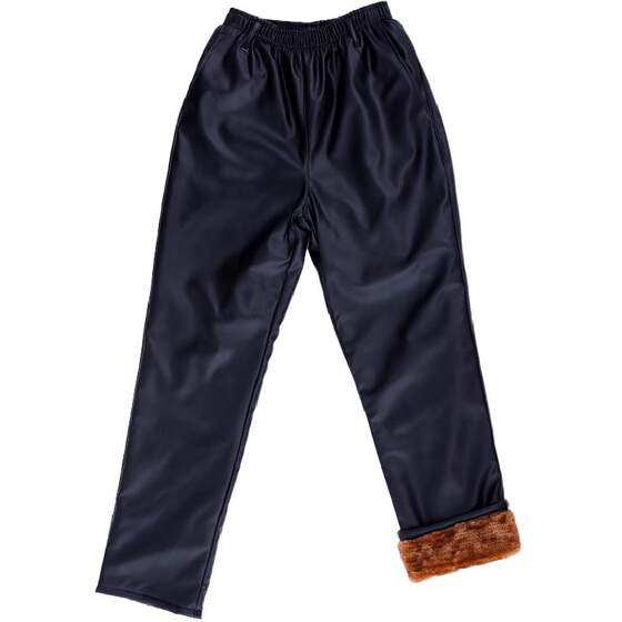 Leather pants men's thin spring and autumn loose Labor insurance pants dry work wearing oil -proof waterproof work clothes plus velvet thick workpants
