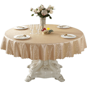 Round tablecloth waterproof oil -proof -free hot -leather -proof cushion table cloth table fabric home hotel round food cloth cloth