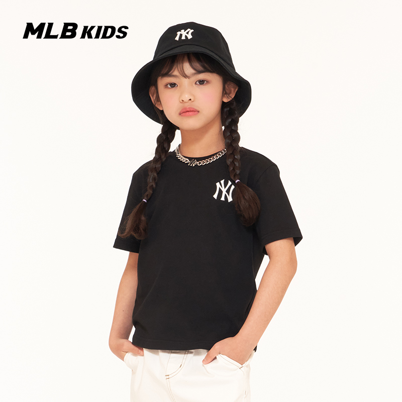 MLB 儿童队标T恤运动时髦休闲宽松短袖