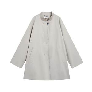 
Zihan mid-length stand-collar gray windbreaker for women autumn new high-intellectual style simple temperament loose coat