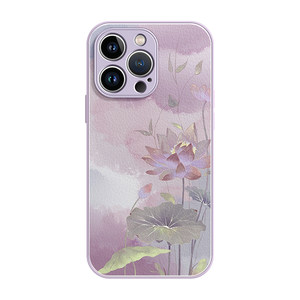 
Applicable to Apple 15 promax mobile phone case iphone15 lotus 17pro set 13 lambskin 12 new style 16pro women 11 full cover 17air anti-fall case high-end feeling 14pro niche plus