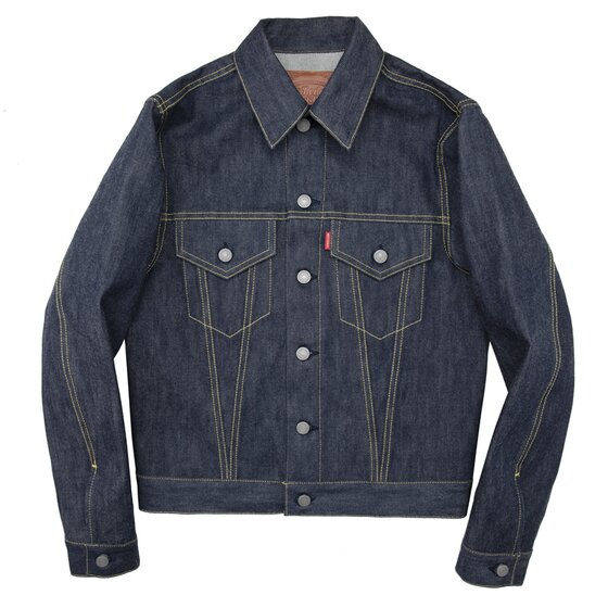 Red Wind Type3 Primary Color Retro Denim jacket lvc557 tannin denim outside male short locomotive denim jacket