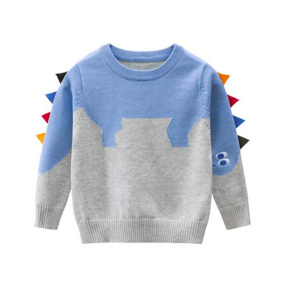 
Boys' sweaters 2026 spring and autumn new style children's baby boys pure cotton thin pullover sweater tops fashionable