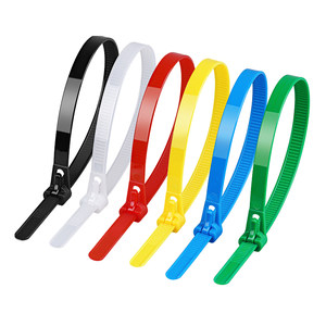 Live buckle nylon tie can pine color black and white disassembly and reusable use of plastic buckle fixed beam bands