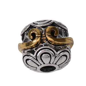 
Tibetan silver two-color inlaid square beads and separated beads diy hand-woven bracelet necklace bracelet simple and versatile jewelry accessories