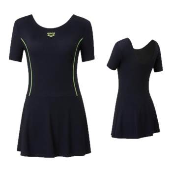 arena 2025 new product for women's sports and leisure sun protection and flesh covering to make them look slimming and short-sleeved skirt swimsuit