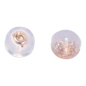 
18K gold ear plug silicone ear plug prevent falling back plug fixed universal non-slip anti-allergic transparent gold ear cap head