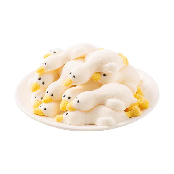 3D Lie Duck Marshmallow Duck Big White Goose Fund Funding Net Red Ice Powder Milk Tea Steel Cake