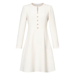 Kelaitel 2025 spring wool fragrance commuting temperament lady a-line skirt dress