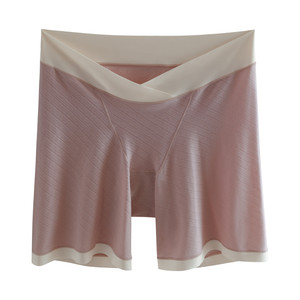 
Seamless low-waist maternity leggings, safety pants, anti-exposure pregnancy underwear, three-in-one women's pregnancy shorts