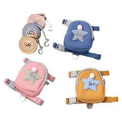 Cat leash anti-lost and outing special backpack cat leash dog strap I-shaped adjustable cat walking leash