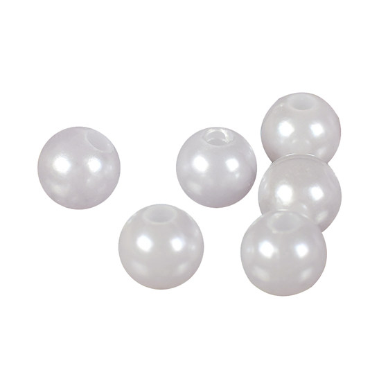 
6mm imitation pearl loose beads diy jewelry accessories double hole round abs plastic color beads women's bracelet jewelry