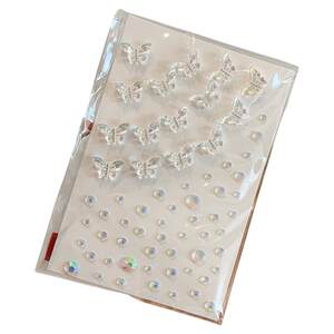 
Girls' June 1st stage masquerade dance performance stickers children's face stickers accessories little girl princess stickers pearl veneer makeup