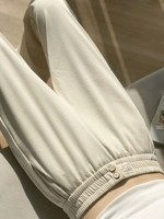 Шелковые летние тонкие штаны для отдыха, коллекция 2022, оверсайз, высокая талия, свободный прямой крой