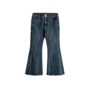 
Designed bootcut jeans for women, autumn and winter style for fat girls, mm high waist slim straight trousers, pear-shaped body trousers