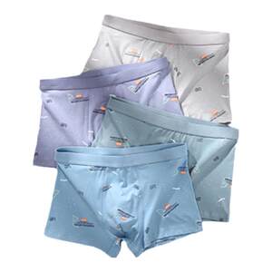 High school men's underwear junior high school pure cotton young youth young boy sports breathable boys flat -corner trousers quadrior trousers