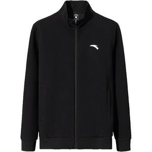 
ANTA velvet stand collar sports coat men's spring knitted cardigan casual sweatshirt long-sleeved executive jacket