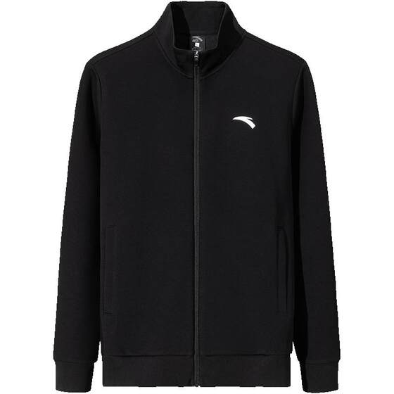 
ANTA velvet stand collar sports coat men's spring knitted cardigan casual sweatshirt long-sleeved executive jacket