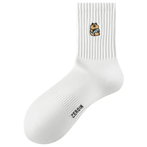 
Zoyin socks men's antibacterial and deodorant summer thin pure cotton yarn sweat-absorbent and breathable Capibara gift box socks