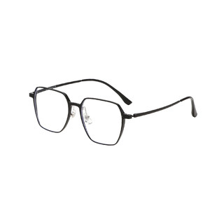 
Ultra-light titanium frame black frame glasses men's square frame myopia can be equipped with degree anti-blue light high-end eye glasses frame