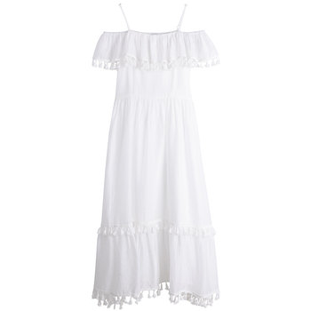 
High waisted slim and fresh first love white dress