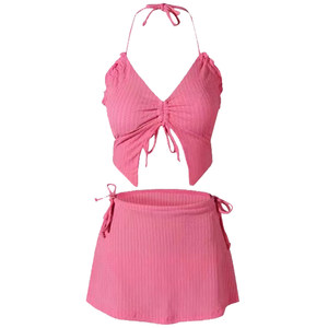 Breezeholiday Swimsuit Female Three -piece False Sexy Sexy Sleeping Bubble Hot Spring Gather Bikini Bikini