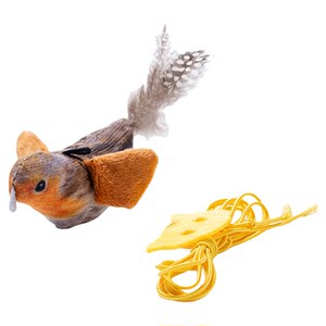 
Kitten toy, bird hanging on door, elastic rope to relieve boredom, anti-scratch cat stick, anti-biting cat toy supplies