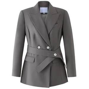 [Gao Yuanyuan Style] TieForHer Oxford Elite Belted Slim Wool Suit Autumn and Winter Jacket for Women