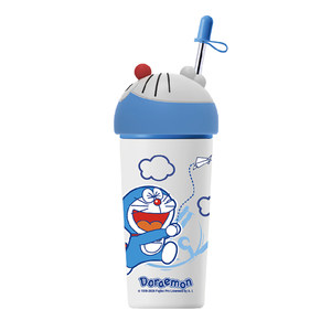 
KKV Doraemon Series Large Capacity Ice Woman Straw Insulation Cup Cartoon Student Office Cold Water Conservation Cup