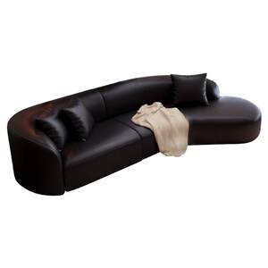 
Black retro sofa small apartment internet celebrity curved clothing store lounge area reception light luxury office meeting negotiation