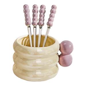 High end and exquisite stainless steel spoon, home coffee spoon, especially beautiful water cup, stirring small spoon with high aesthetic value