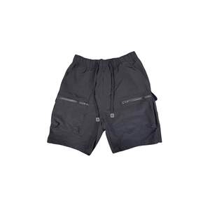 Summer outdoor quick-drying work shorts zippered multi-pocket mid-pants loose straight five-leg pants breathable beach pants
