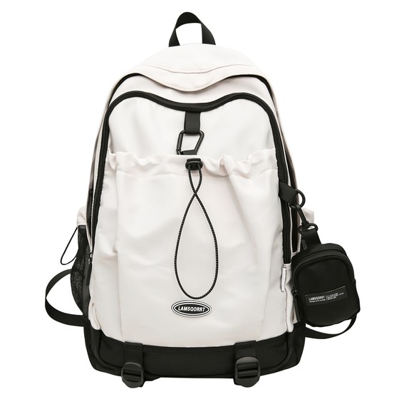 
High-value school bag for male college student Korean versatile high school student backpack for female outdoor leisure travel backpack for male