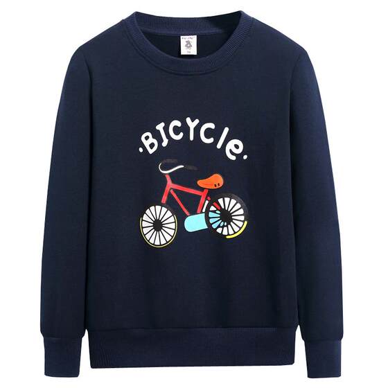 Boys 2024 new spring and autumn dress long-sleeved children's pure cotton T-shirts 2-15 year old boy in the top of the big children's bottom shirt
