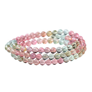 
Tourmaline bracelet treasure crystal rainbow tourmaline bracelet multi-circle necklace gift single circle gift gift for girlfriend summer new product