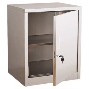 Stainless steel sample storage cabinet low cabinet double lock food additive special cabinet single door file storage storage box small cabinet