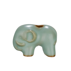 Ru Kiln Small Blessing Elephant Incense Stick Mini Sandalwood Incense Holder Household Jingdezhen Ceramics Retro Ru Porcelain Gift Celadon