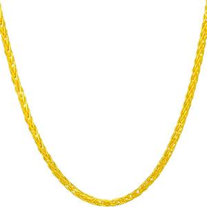 Trendy Acer interlocking Chopard chain pure gold gold necklace with chain plain chain versatile classic gift priced H