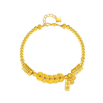 
Vana Wound Five Emperors Money Bracelet Women's S925 Sterling Silver