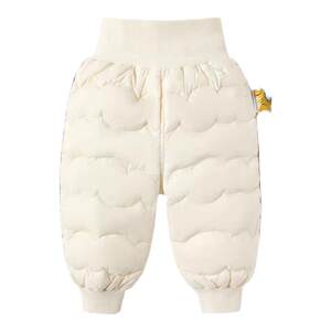 
Discount baby down pants thin high waist warm children's long pants for winter infants and young children's cotton pants for boys and girls