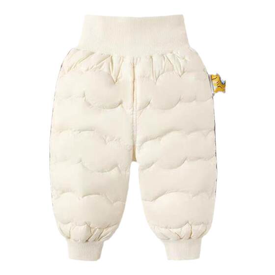 
Discount baby down pants thin high waist warm children's long pants for winter infants and young children's cotton pants for boys and girls