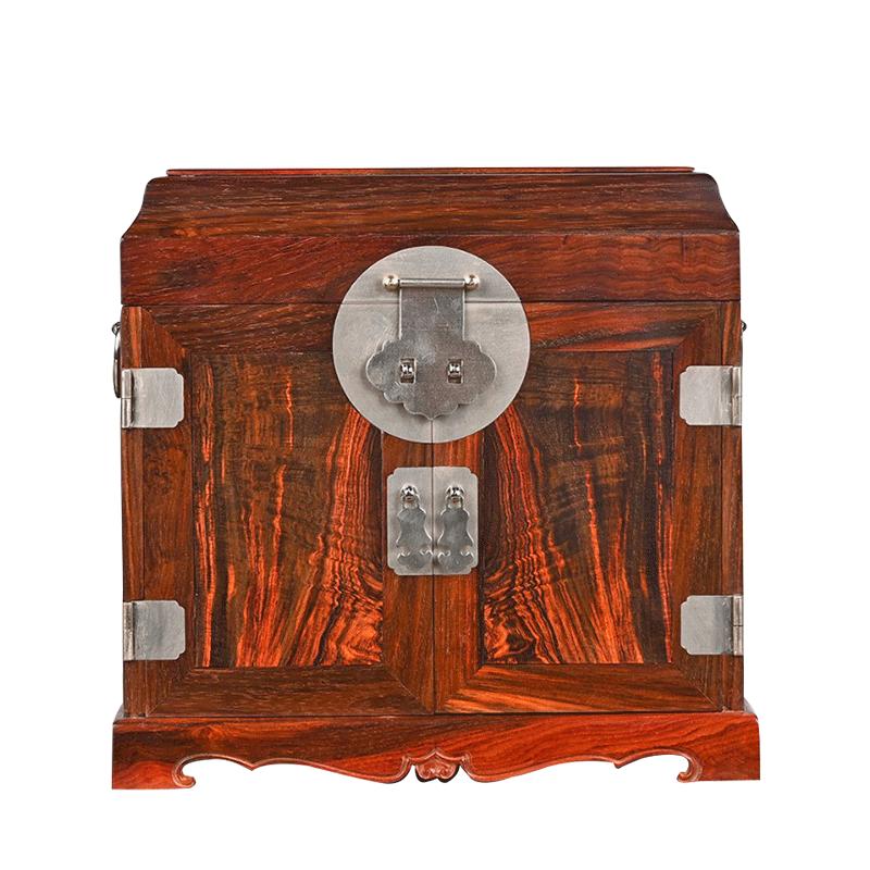 中国の伝統的な木製ジュエリーBOXと櫛 巾着袋と紙袋付 2/