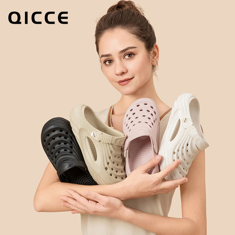 朴西旗下，qiCCE 轻臣 情侣款朔风运动洞洞鞋 4色 券后19.9元包邮