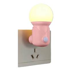Plug-in energy-saving bedside night light, flicker-free and dimmable