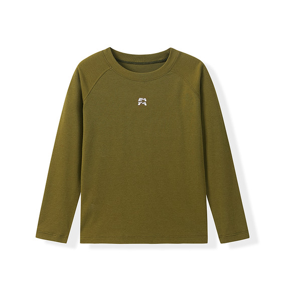 
Eayakids spring 5A antibacterial solid color round neck boys and girls 2026 new bottoming tops children's long-sleeved T-shirts