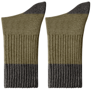 
Men's socks for men's autumn and winter warmth plus velvet thickened 100% genuine pure cotton medium tube terry towel bottom men's stockings