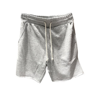 2026 new summer men's clothing, sports, comfortable, casual, versatile, loose elastic waist, quarter pants, shorts, raw edge sweatpants
