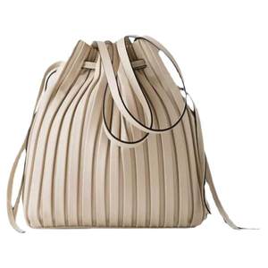 Z Family Women's Bag Wrinkled Bucket Bag 2024 New Fashion One Shoulder Crossbody Bag Minimalist Strap Small Pleated Handbag