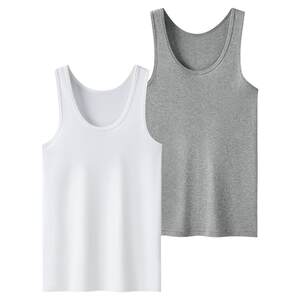 [2/4 Pieces] Three Gun Men's Vest Summer Pure Cotton Breathable Sports Fitness Seamless Bottoming Thin Undershirt 2026 New Style